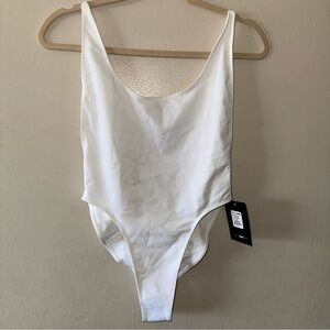 NWT Fashion Nova One Piece Swimsuit White Size: Medium